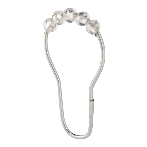 B & K iDesign Chrome Silver Metal Shower Curtain Rings 12 pk 76770 - main